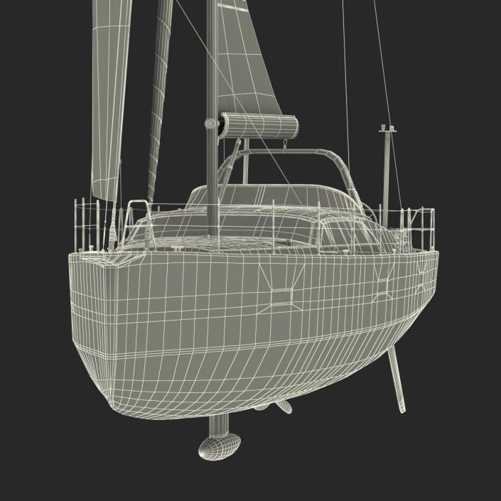 Offshore Sailing Yacht 2 3D model