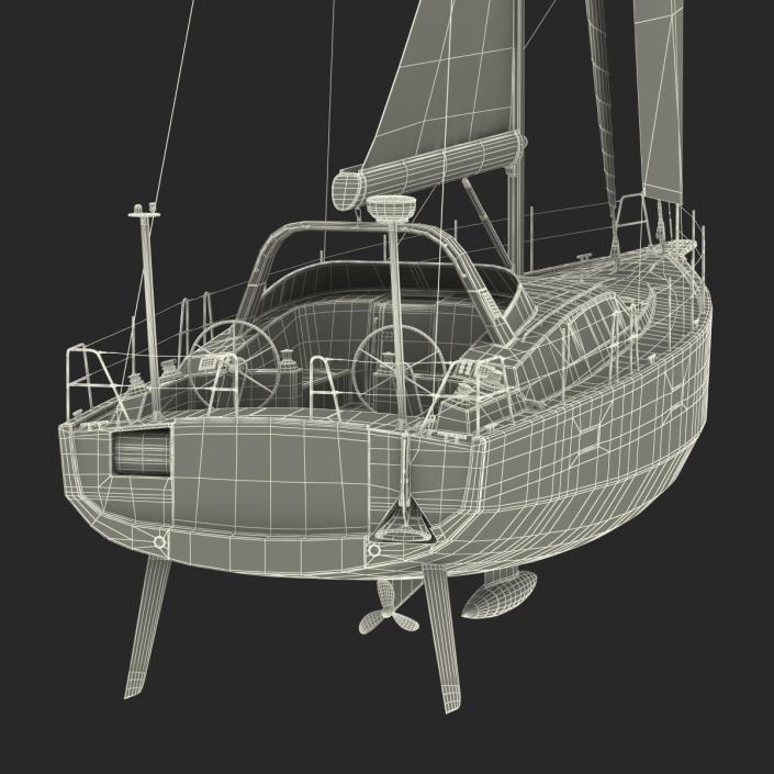 Offshore Sailing Yacht 2 3D model