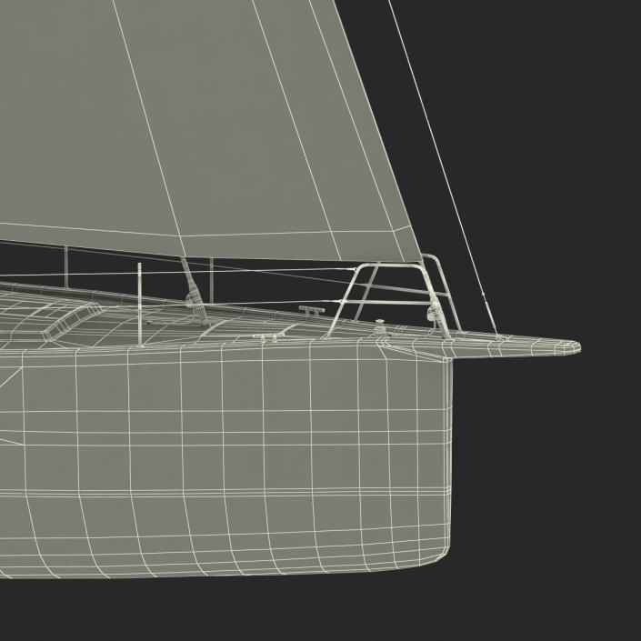 Offshore Sailing Yacht 2 3D model