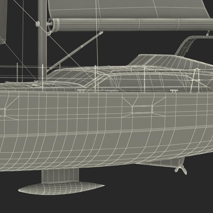 Offshore Sailing Yacht 2 3D model