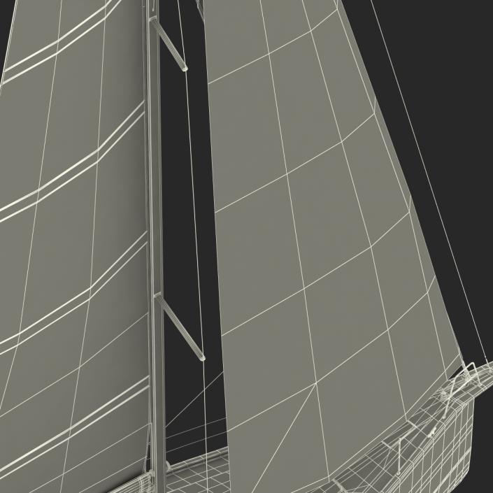 Offshore Sailing Yacht 2 3D model