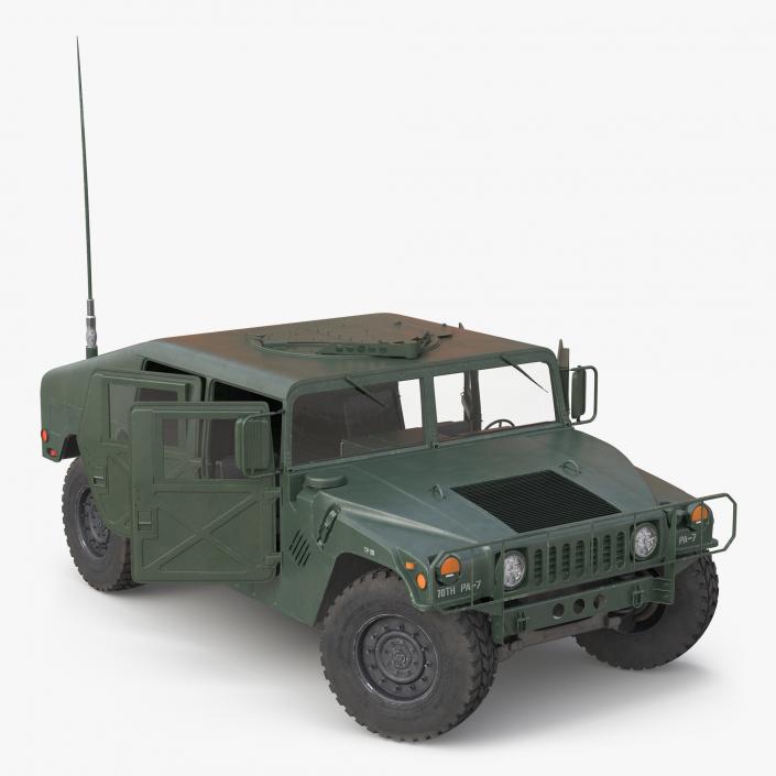 3D Humvee Rigged model