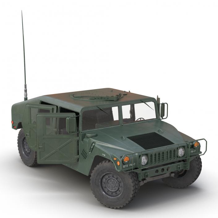 3D Humvee Rigged model