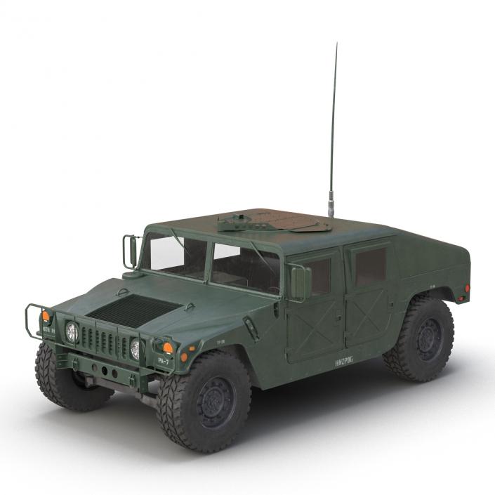 3D Humvee Rigged model