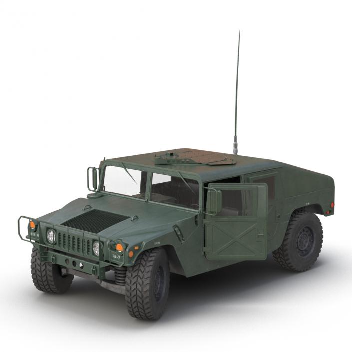 3D Humvee Rigged model