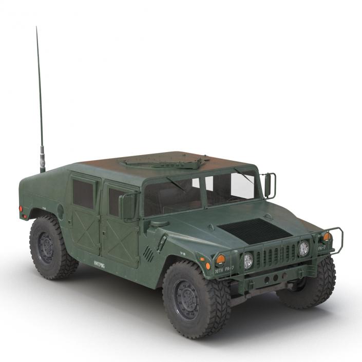 3D Humvee Rigged model