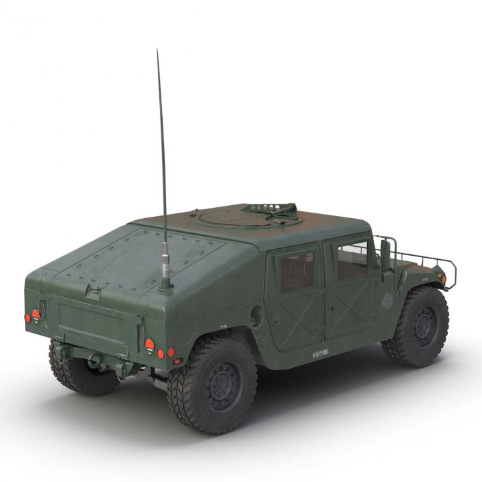 3D Humvee Rigged model