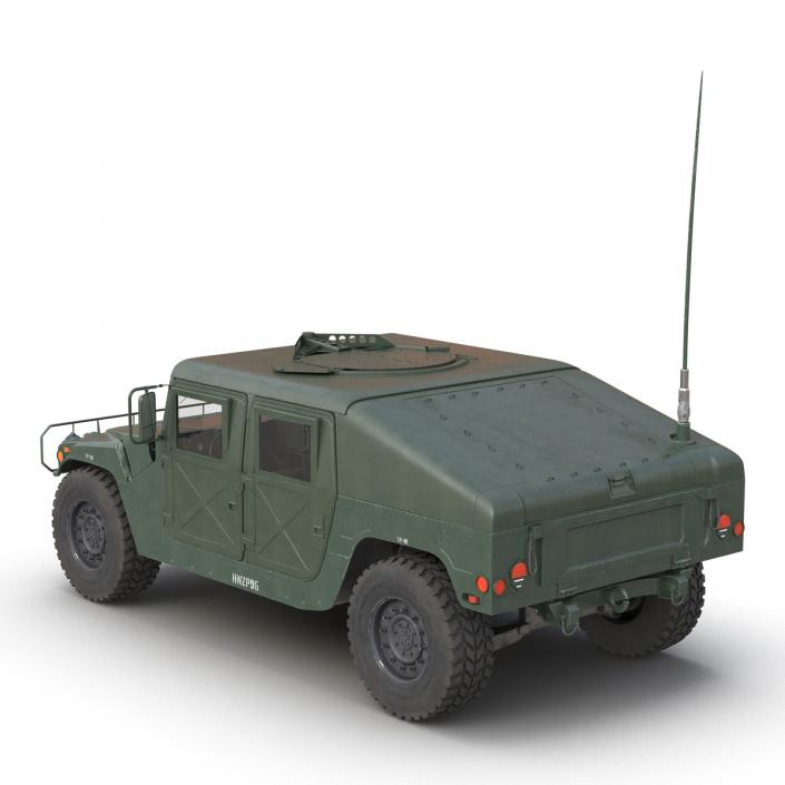 3D Humvee Rigged model