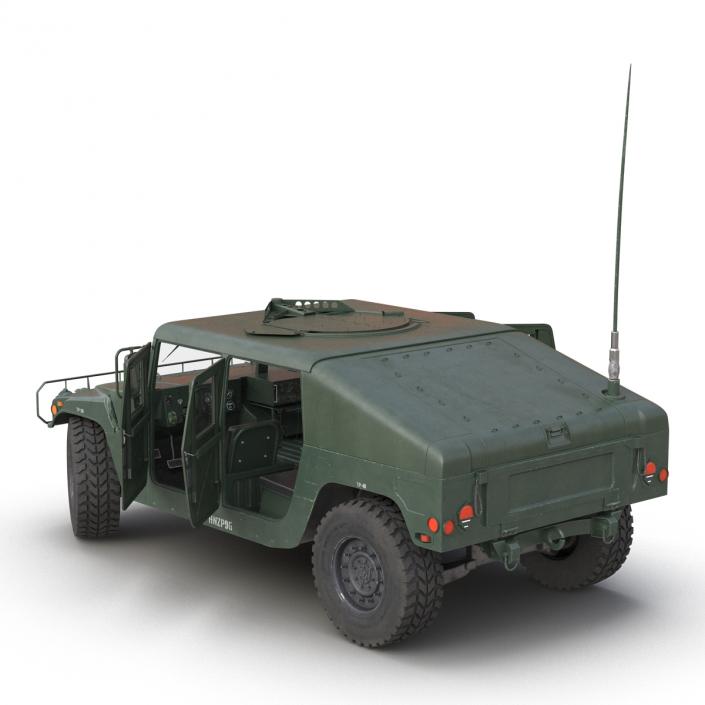 3D Humvee Rigged model