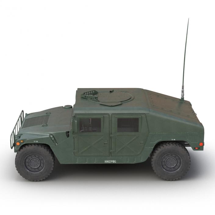 3D Humvee Rigged model