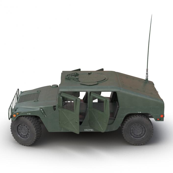 3D Humvee Rigged model