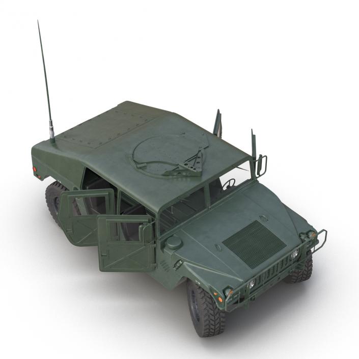 3D Humvee Rigged model