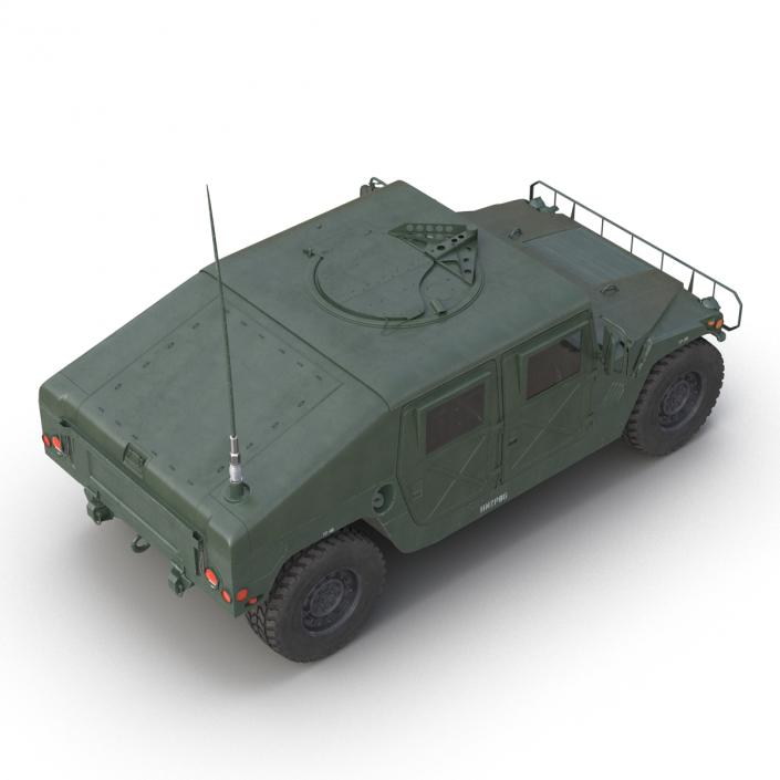 3D Humvee Rigged model