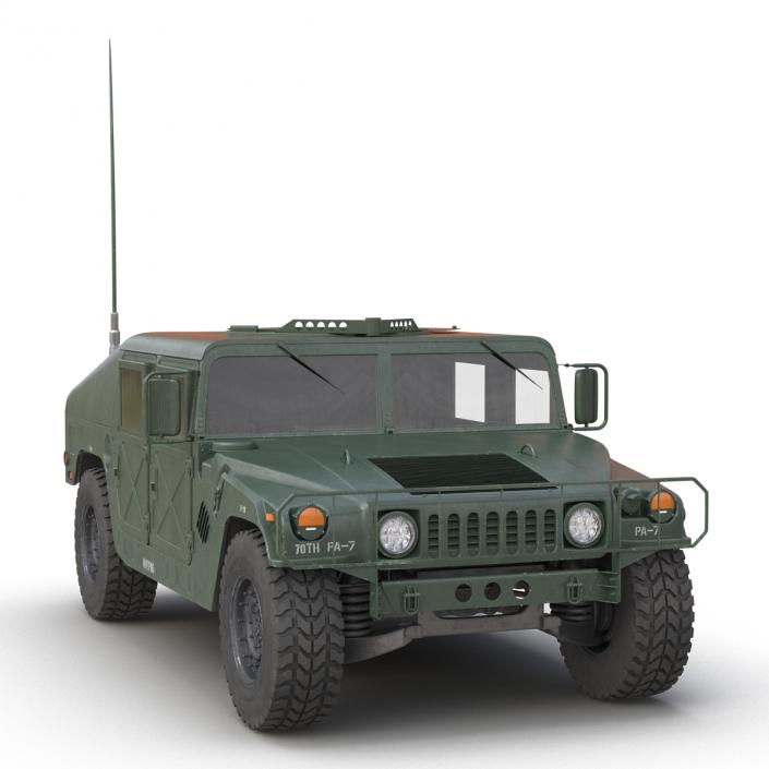 3D Humvee Rigged model