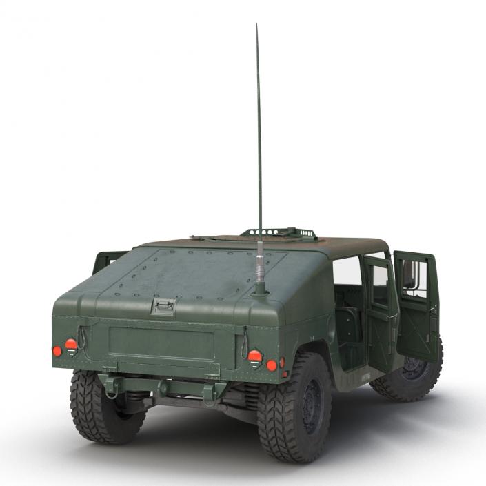 3D Humvee Rigged model