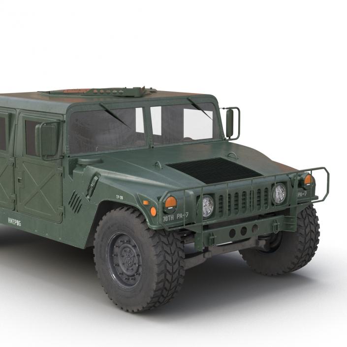 3D Humvee Rigged model