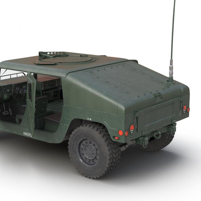 3D Humvee Rigged model