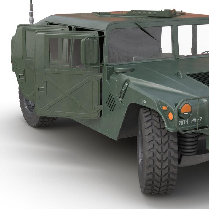 3D Humvee Rigged model