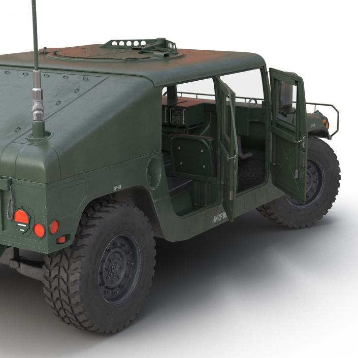 3D Humvee Rigged model