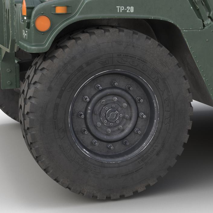 3D Humvee Rigged model