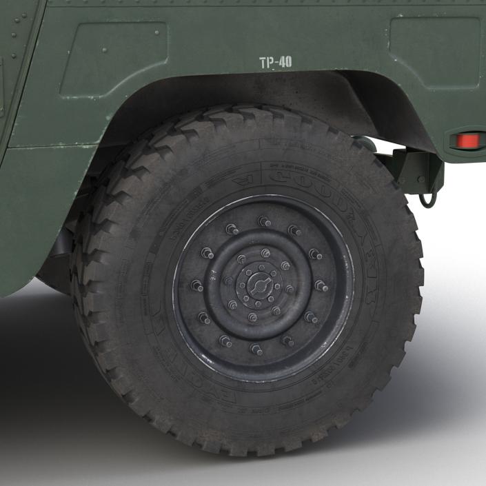 3D Humvee Rigged model