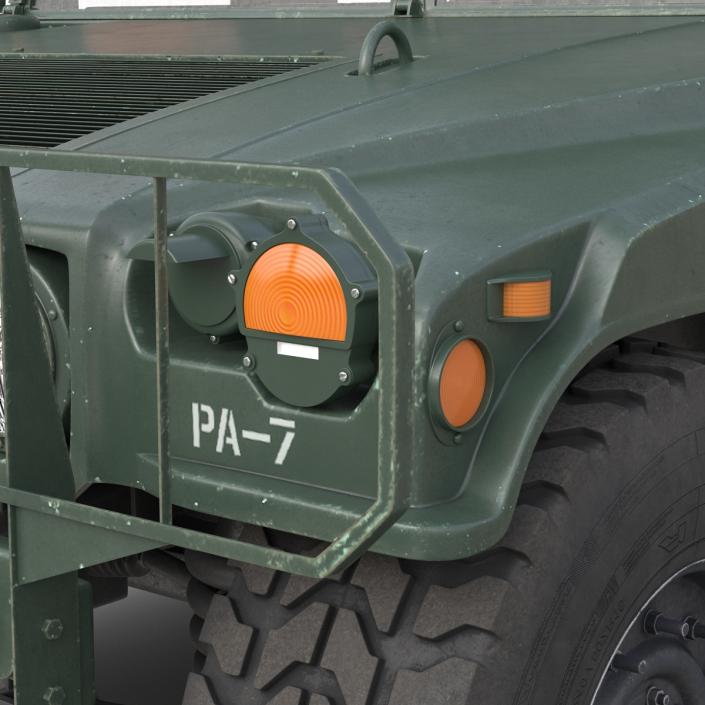 3D Humvee Rigged model