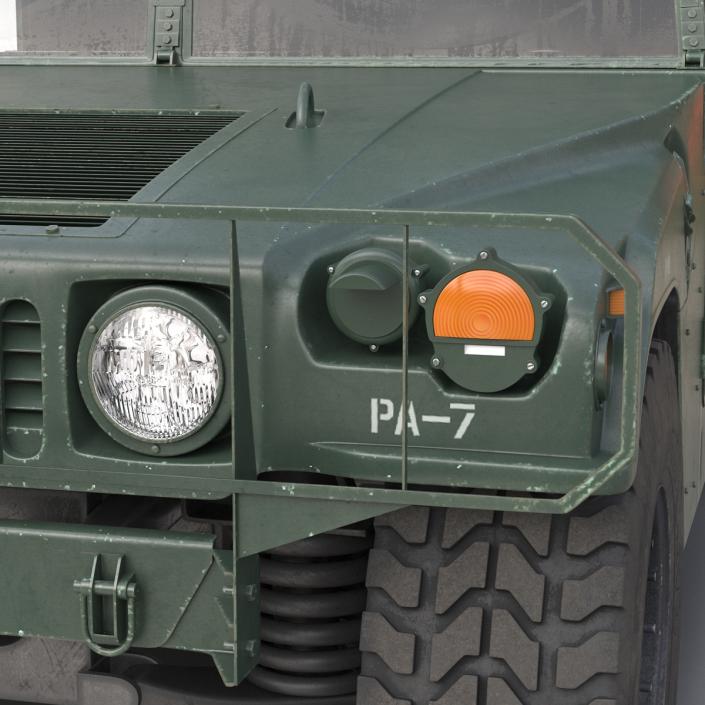 3D Humvee Rigged model