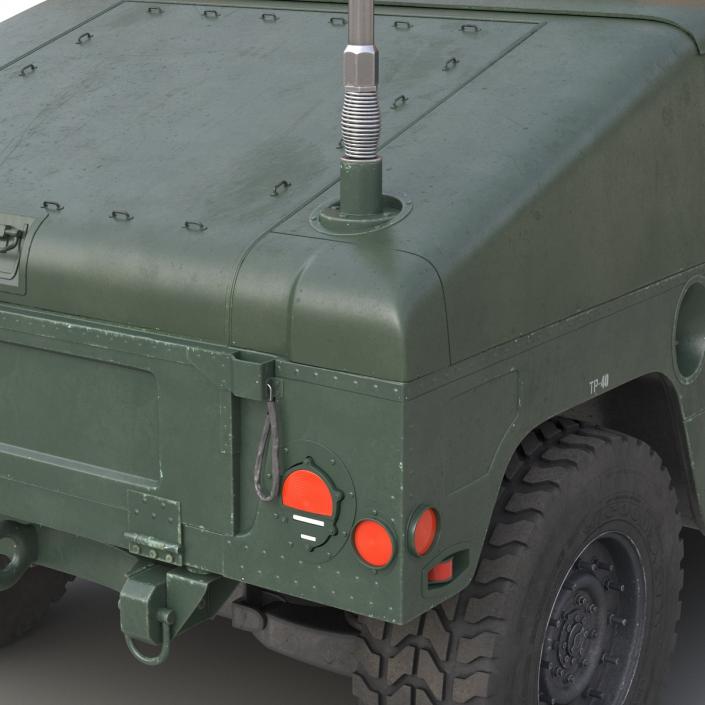 3D Humvee Rigged model