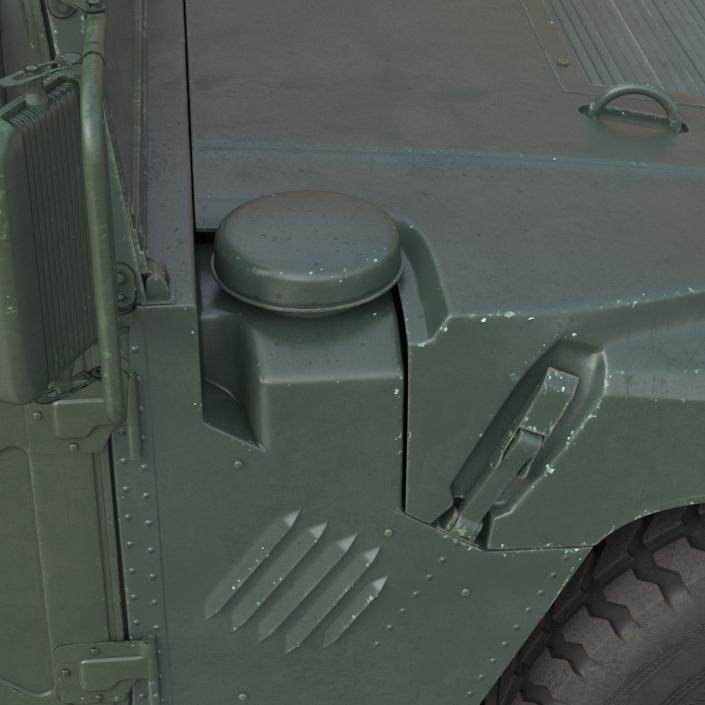 3D Humvee Rigged model