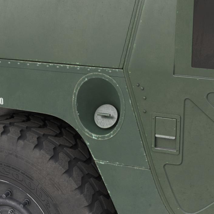 3D Humvee Rigged model