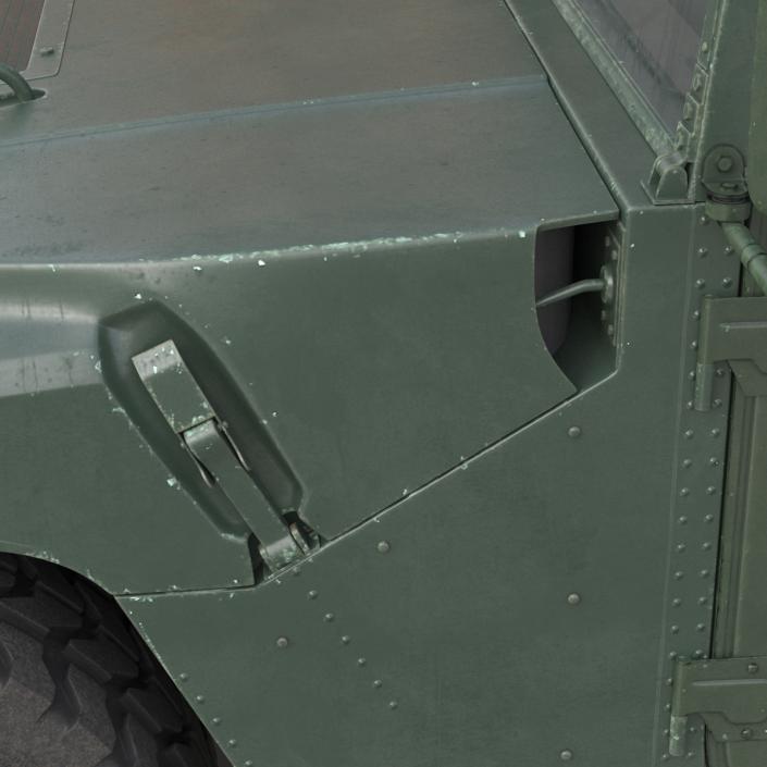 3D Humvee Rigged model