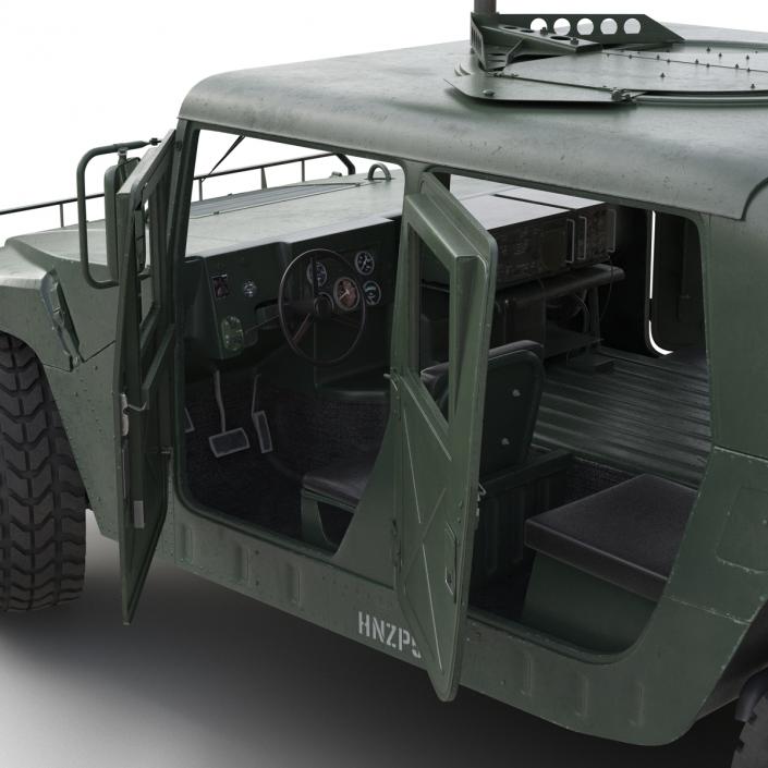 3D Humvee Rigged model