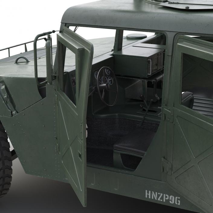 3D Humvee Rigged model