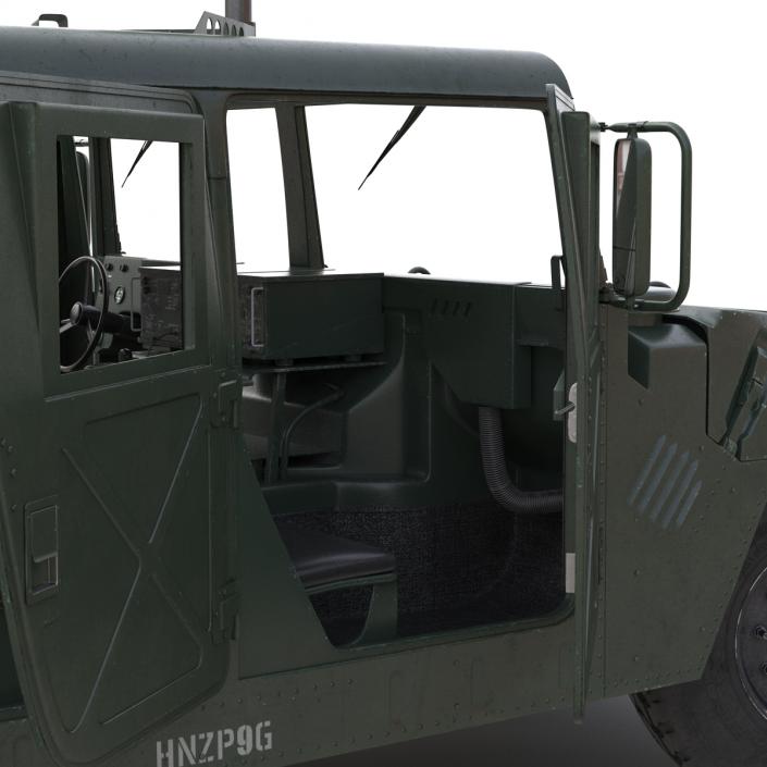 3D Humvee Rigged model