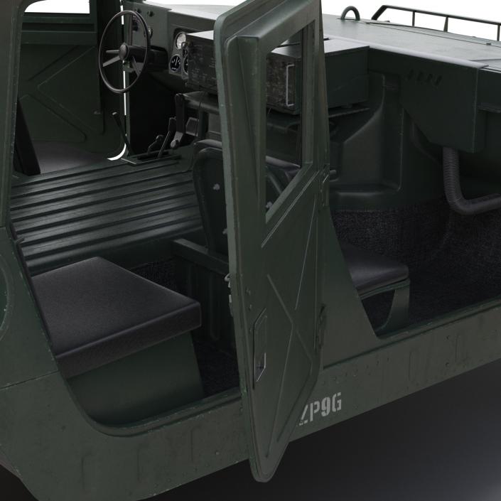 3D Humvee Rigged model