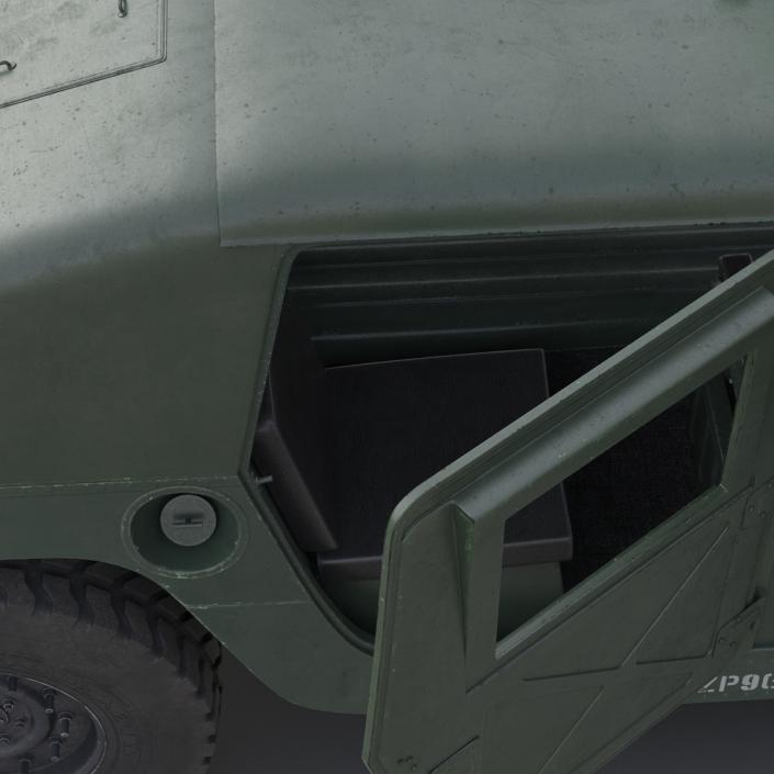 3D Humvee Rigged model