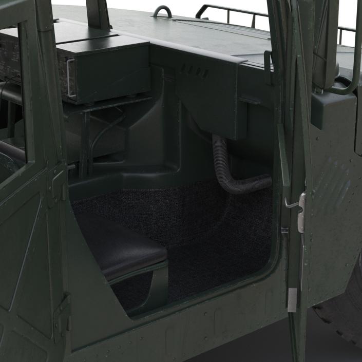 3D Humvee Rigged model