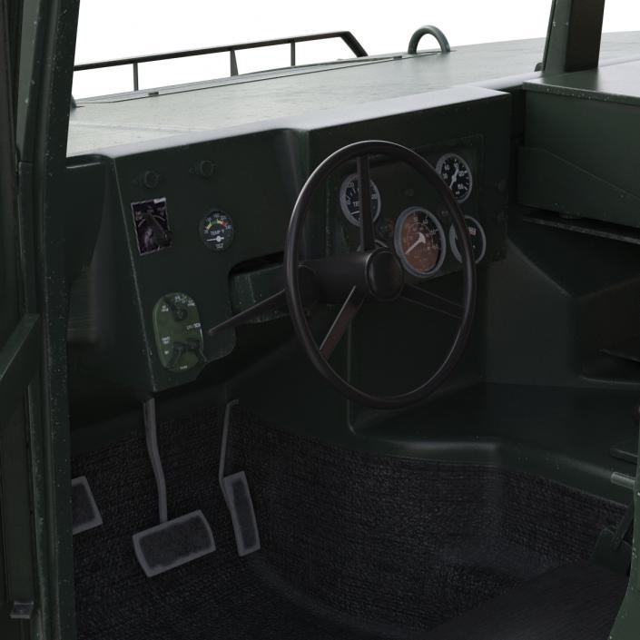 3D Humvee Rigged model