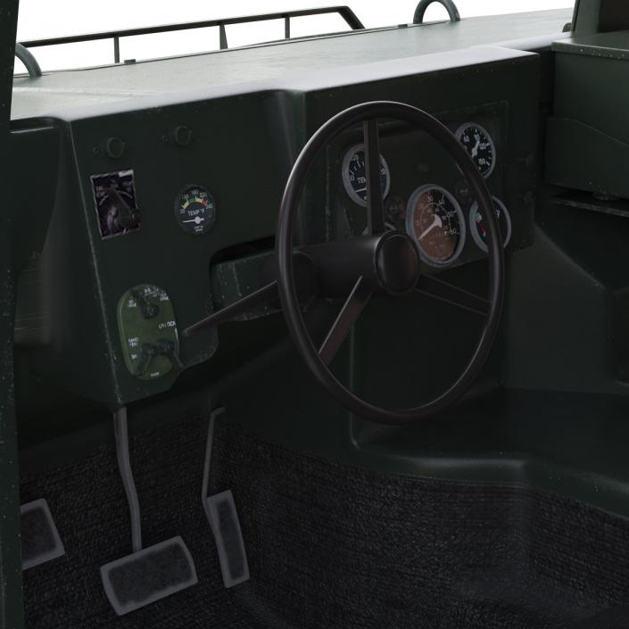 3D Humvee Rigged model