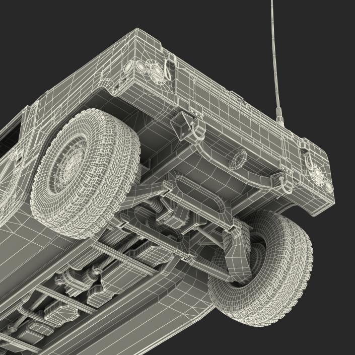 3D Humvee Rigged model