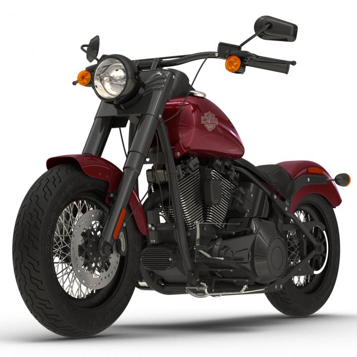 Harley Davidson Softail Slim 2016 Red 3D