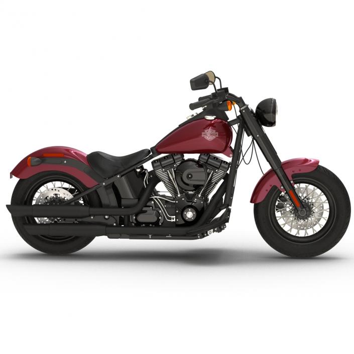 Harley Davidson Softail Slim 2016 Red 3D