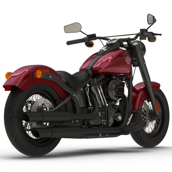 Harley Davidson Softail Slim 2016 Red 3D