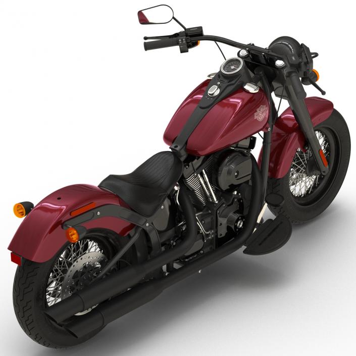 Harley Davidson Softail Slim 2016 Red 3D