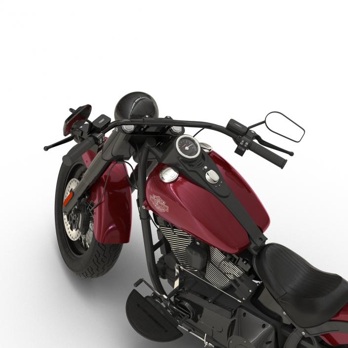 Harley Davidson Softail Slim 2016 Rigged Red 3D model