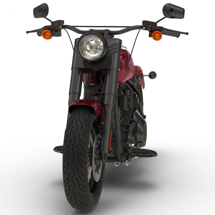 Harley Davidson Softail Slim 2016 Rigged Red 3D model