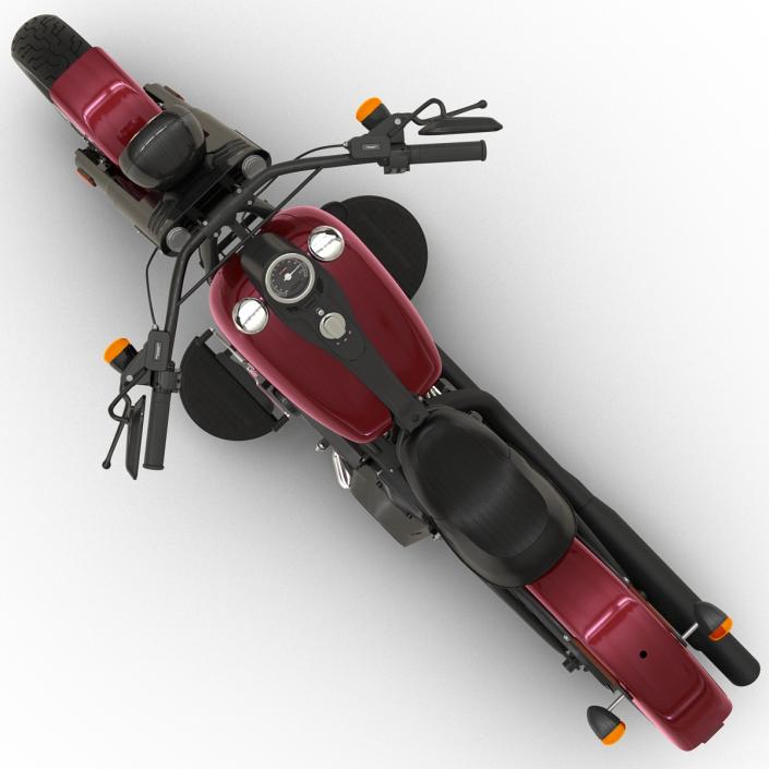 Harley Davidson Softail Slim 2016 Rigged Red 3D model