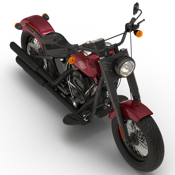 Harley Davidson Softail Slim 2016 Rigged Red 3D model