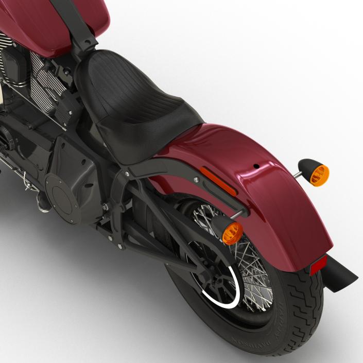 Harley Davidson Softail Slim 2016 Rigged Red 3D model