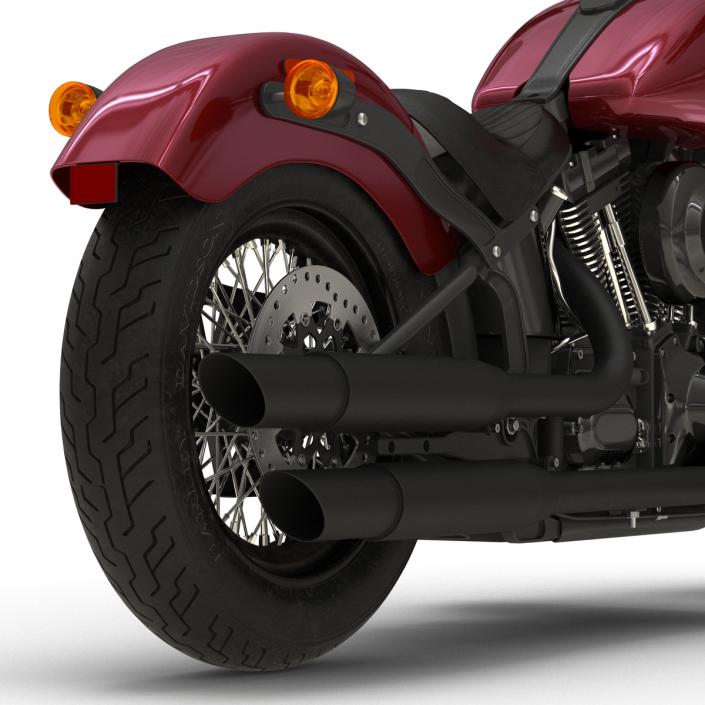 Harley Davidson Softail Slim 2016 Rigged Red 3D model